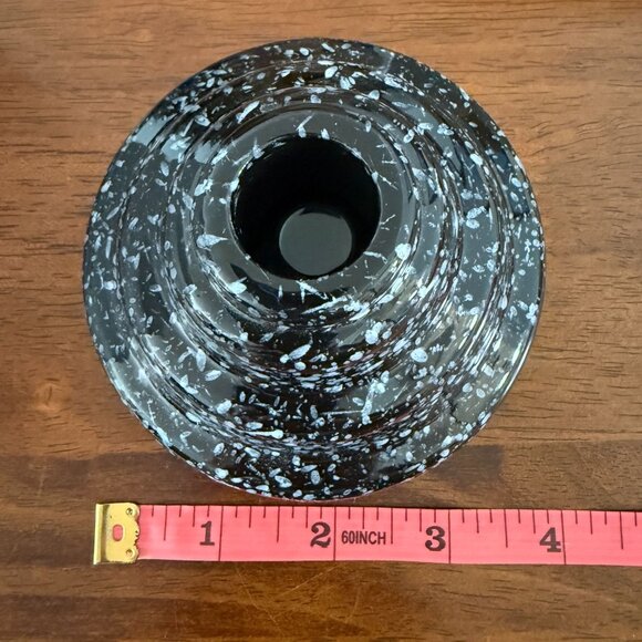 NOS Speckle Glaze Candle Holder By Crowning Touch Contemporary Design Hallmark - Picture 2 of 10